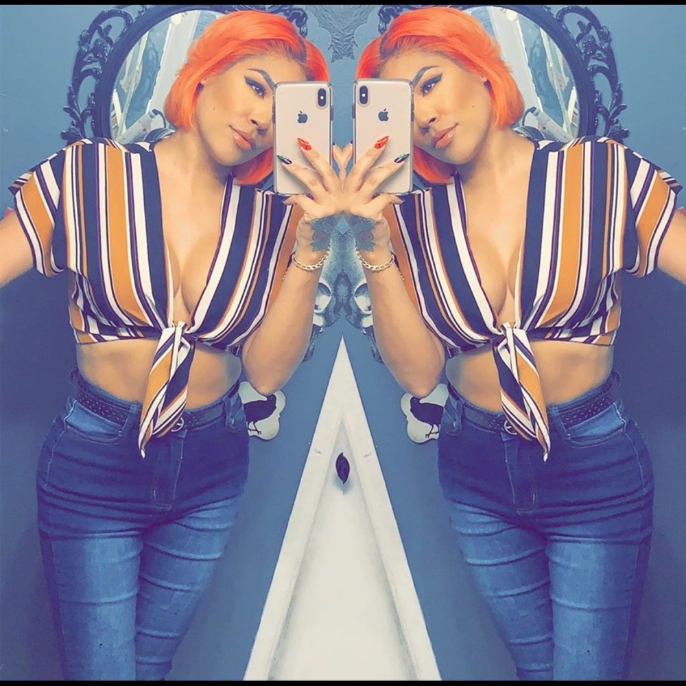 Tie front crop top